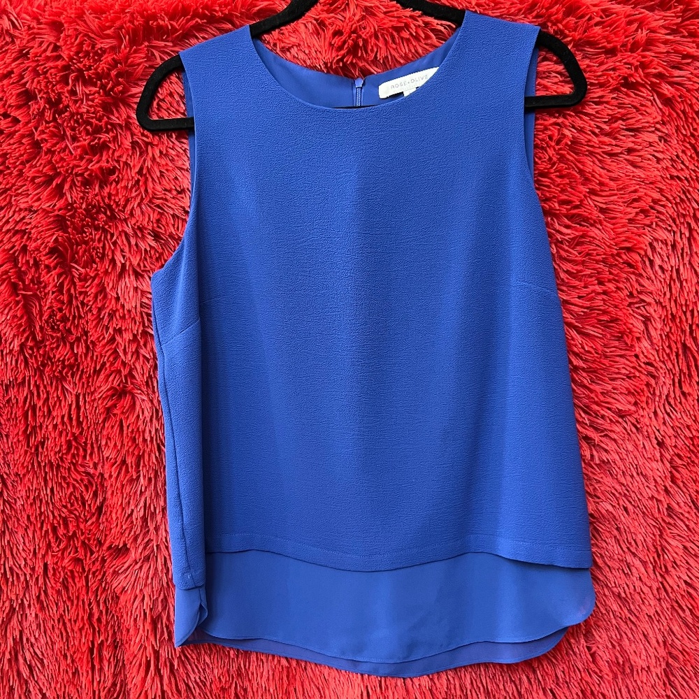 Rose + Olive sleeveless blouse